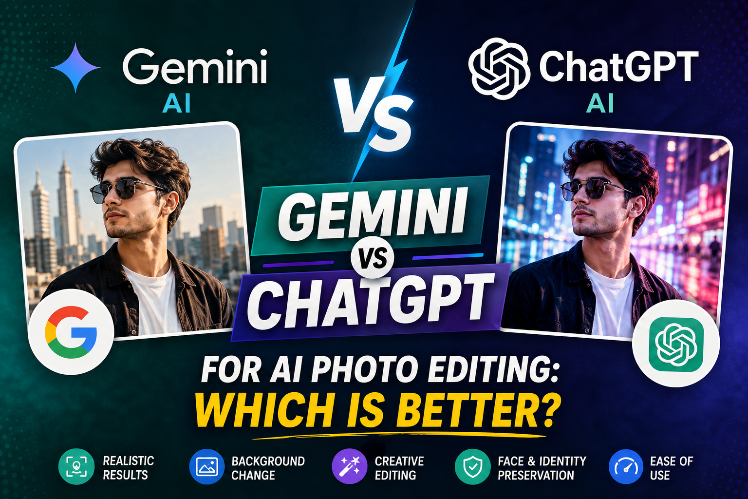 Gemini vs ChatGPT for AI photo editing