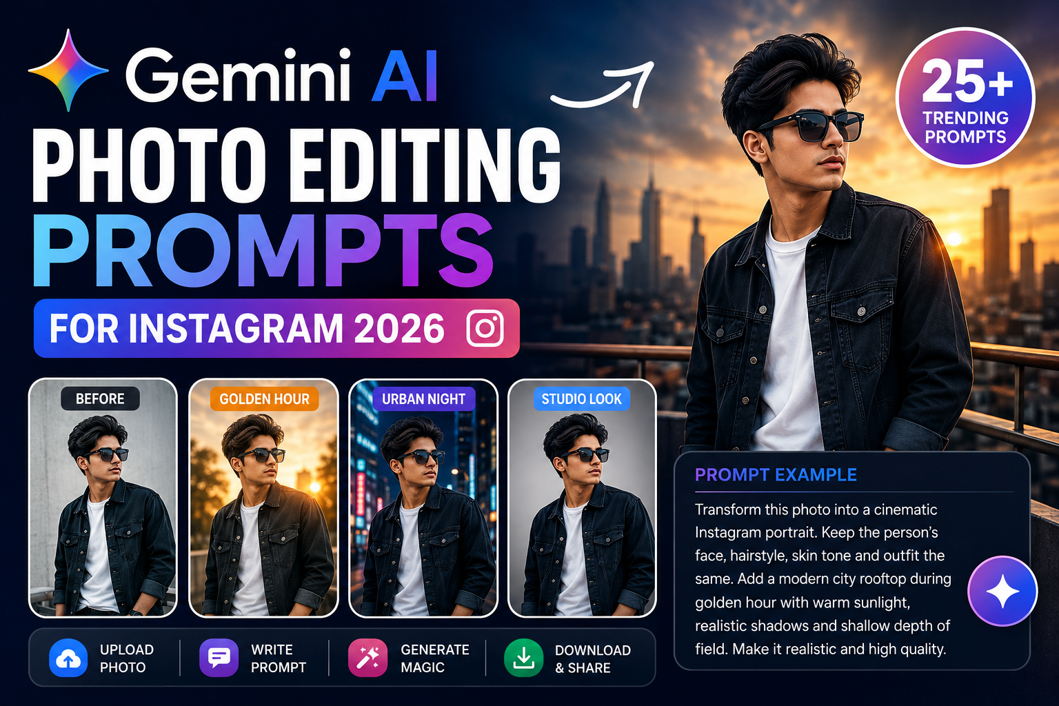 Gemini AI photo editing prompts