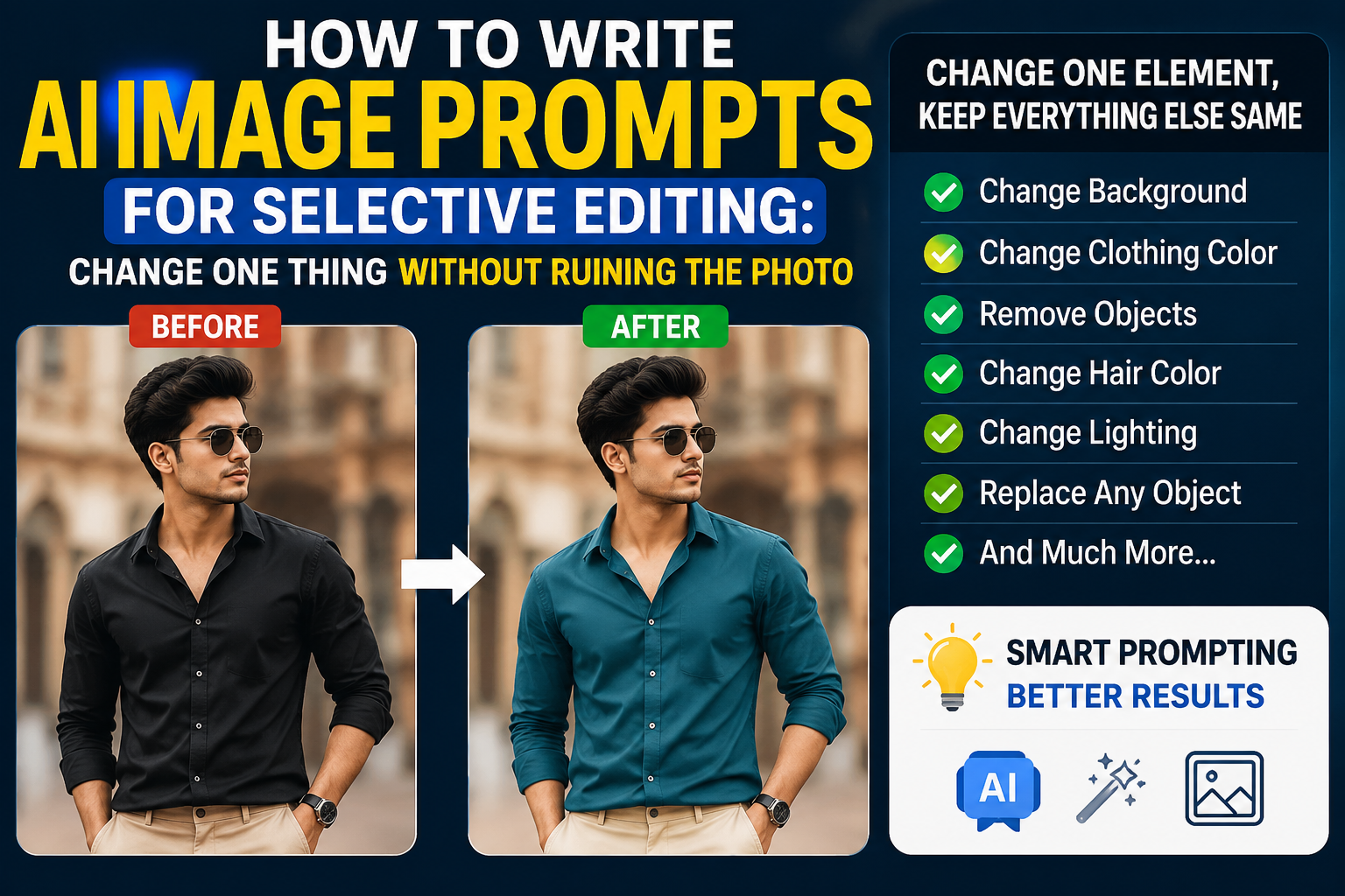 AI image prompts for selective editing