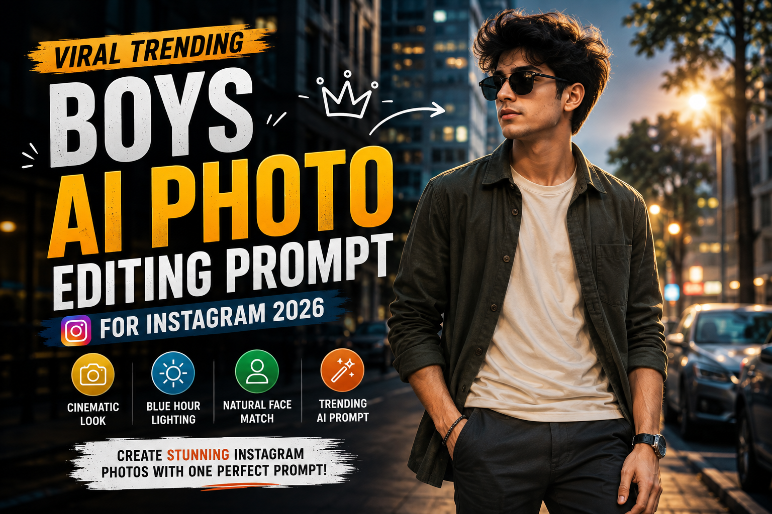Viral Trending Boys AI Photo Editing Prompt