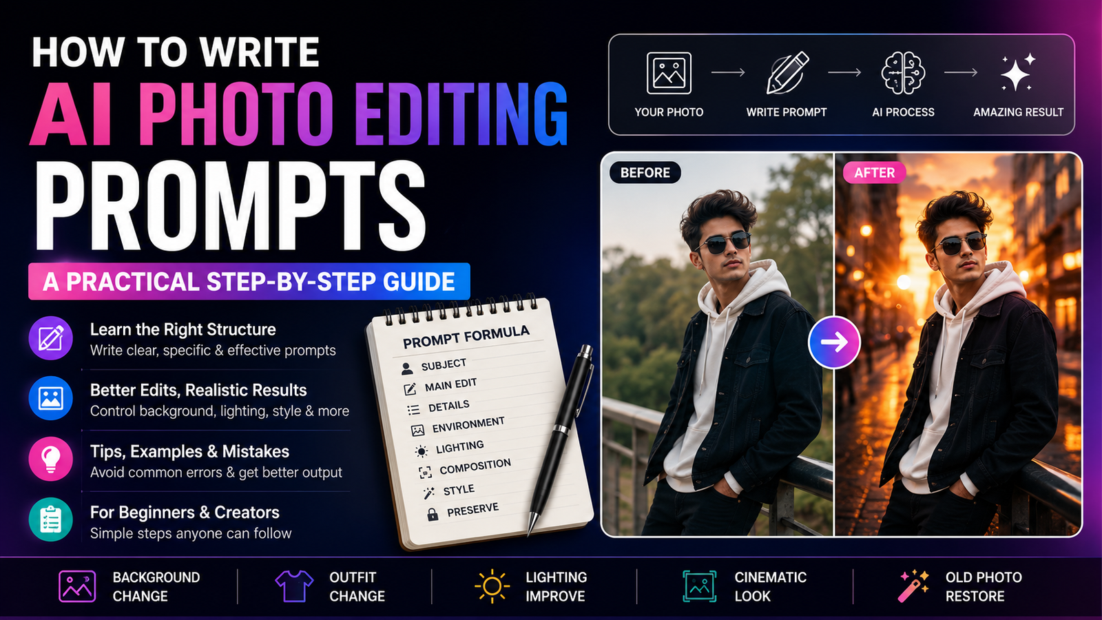 How to Write AI Photo Editing Prompts