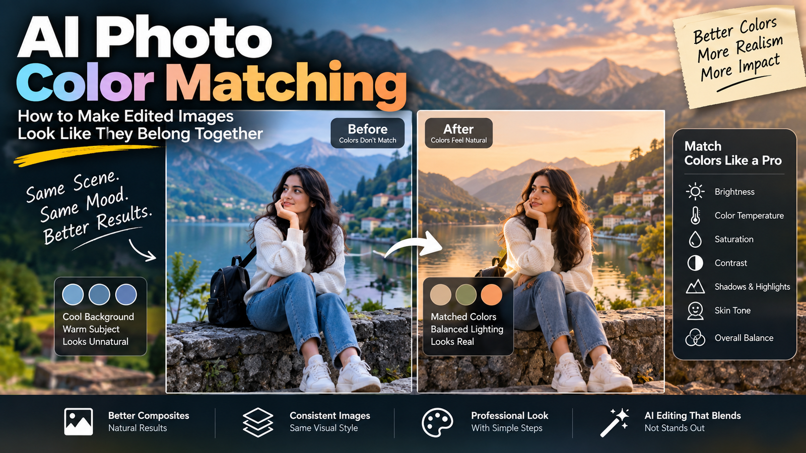 AI photo color matching