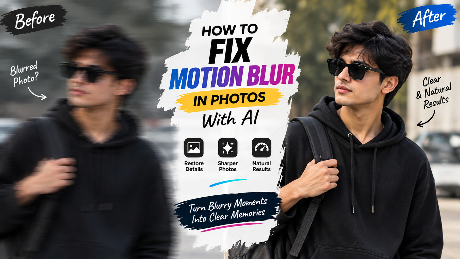 fix motion blur in photos with AI