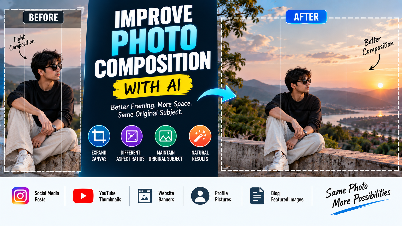 improve photo composition with AI