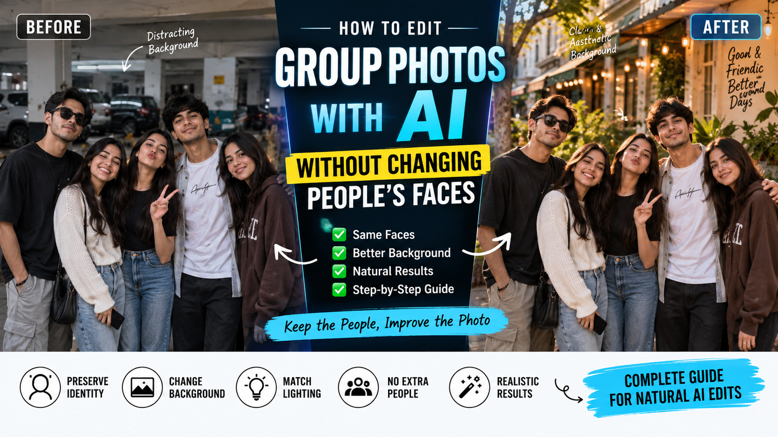 edit group photos with AI