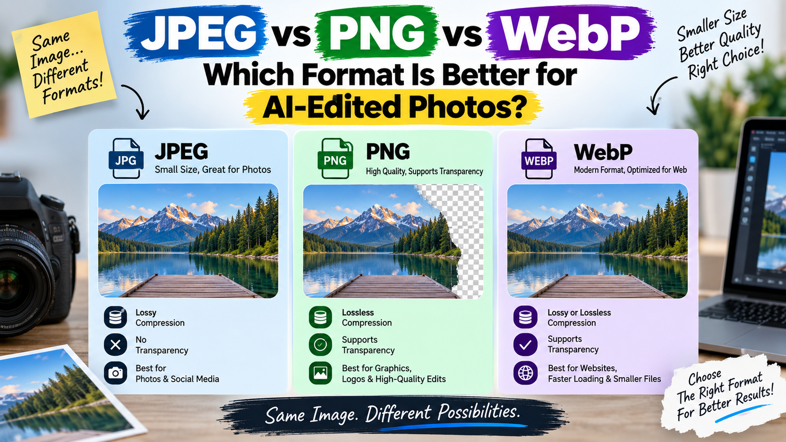 JPEG vs PNG vs WebP