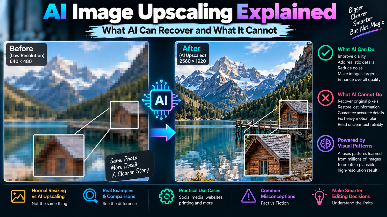 AI image upscaling